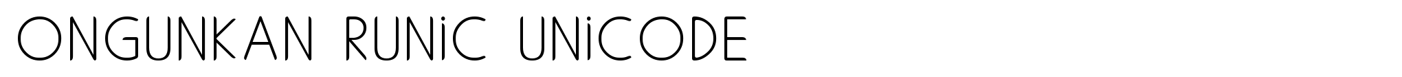 Ongunkan Runic Unicode image